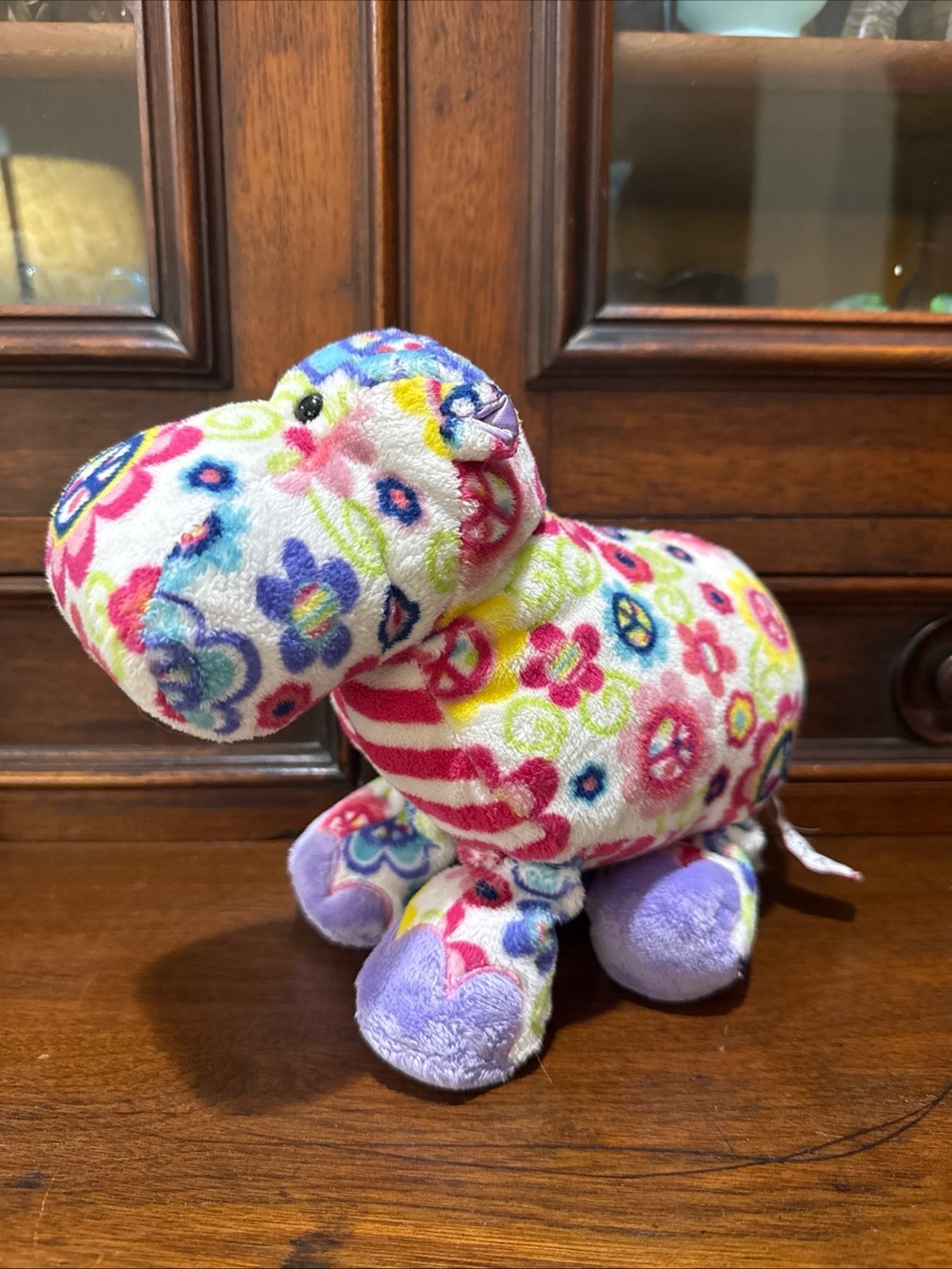 Douglas “Fuzzles” Francisco The Peace Hippo Plush Soft Velvet Material